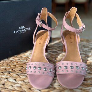 Coach Shoes | Paige Studded Ankle Strap Sandal - Size 7.5